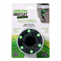 Green Biscuit Roller Hockey Puck  -  schwarz