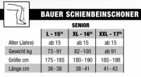 BAUER Beinschutz X - Sr.