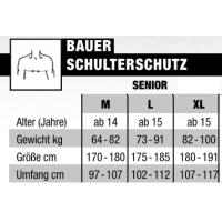 BAUER Schulterschutz Supreme F40 - Sr.