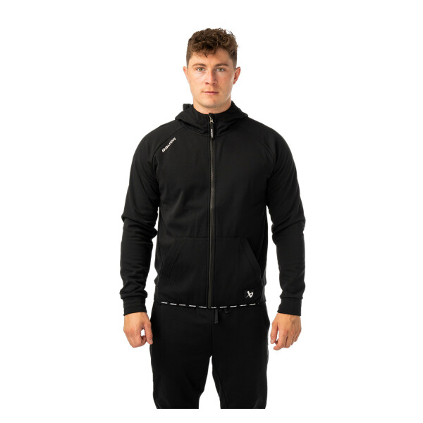 BAUER Fleece Zip Hoodie Team - schwarz - Sr.